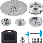 Mophorn - mandrin de tour  4 mchoires kp965, accessoires de tournage en mtal de 3, 75' de diamtre ...