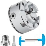 Mophorn - mandrin de tour kp96, 4 mors de 3, 75 po de diamtre, mandrin autocentrant en mtal, outil ...