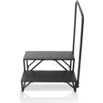 Mophorn - marches pour camping - car � 2 marches, capacit� de charge de 440 lb, escalier antid�rapant ...