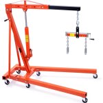 Mophorn - palan hydraulique pour moteur avec niveleur, grue d'atelier 2 tonnes / 4400 lb, grue pliable ...