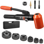 Mophorn perforatrice hydraulique 10 t, kit de poin�onnage avec 6 matrices de 12, 7 � 50, 8 mm, outil ...