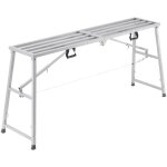 Mophorn plateforme de travail, hauteur r�glable � 4 vitesses, escabeau pliable en acier alli�, �chafaudage ...