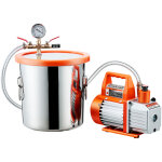 Mophorn pompe � vide 110 l / min avec chambre de d�gazage 11, 36 l, couvercle en verre tremp�, kit � ...