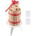 Mophorn - pressoir manuel � fruits 6 l, presse � vin avec panier en bois robuste et 8 blocs, extracteur ...