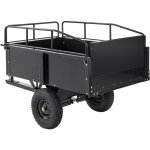 Remorque basculante robuste pour vtt mophorn, capacit� de 750 lb, 15 pi3, chariot utilitaire de jardin ...