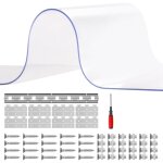 Rideau � bandes, 84'x 48', 0, 08' d'�paisseur, 8pcs pvc transparent pour cong�lateurs et portes - mophorn ...