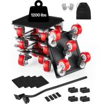 Mophorn - roulant pour meubles, charge maximale de 1 200 lb, robuste avec 5 roues, acier au carbone, ...