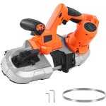 Mophorn scie � ruban portative 20 v, profondeur de coupe 6, 5 cm, moteur sans balais, sans fil, design ...