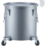 Mophorn - seau  graisse pour friteuse , bac  huile de 8 gallons avec base  roulettes, acier au carbone ...