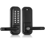 Mophorn - serrure de porte d'entr�e m�canique sans cl�, clavier � 14 chiffres, ensemble de serrure de ...