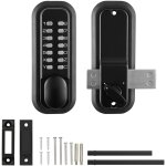 Mophorn - serrure de porte d'entr�e m�canique sans cl� , clavier � 14 chiffres avec loquet mont� en surface, ...