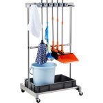 Vevor support range outils de jardin 10 emplacements avec crochets porte - outils de garage metal pp ...