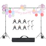 Mophorn - support de toile de fond rglable 8, 5 x 10 pieds, portable avec 2 trpieds, support d'cran ...