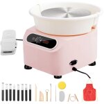 Mophorn - tour de poterie, machine de formage de poterie de 11 pouces, roue �lectrique 350 w pour poterie ...