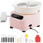 Mophorn - tour de potier, 11 pouces, 450 w �lectrique avec p�dale et �cran tactile lcd, entra�nement ...