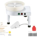 Mophorn tour de potier de 35 cm, roue de poterie � vitesse ajustable 60 - 300 tr / min, �quip�e d?un ...