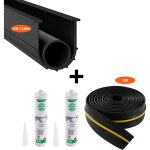 Mophorn trousse de joints de seuil et de bas de porte de garage, 16 pi en forme de u + joint torique ...