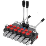 Mophorn vanne de commande directionnelle hydraulique, vanne hydraulique � 6 tiroirs, vanne de chargeur ...