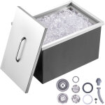 Mophorn - vevor bac a glace encastrable 43, 5 l 558x430x306 mm boite isotherme pour glace avec couvercle ...