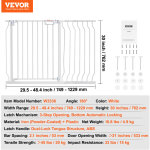 Mophorn - vevor barriere de securite extensible 75 - 123 cm hauteur 76 cm barriere deescalier a fermeture ...