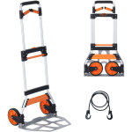 Mophorn - vevor diable pliant charge 140 kg diable de demenagement de manutention en aluminium diable ...