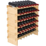Mophorn - vevor etagere a bouteilles modulable 48 bouteilles 6 niveaux casier a vin empilable porte - ...