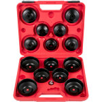 Mophorn - vevor jeu de douilles a filtre a huile 14pcs, jeu de cles a filtre a huile en acier tete 9, ...