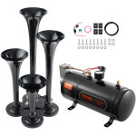 Mophorn - vevor kit de klaxon 4 trompettes 150 db klaxon de voiture avec compresseur deair 90 - 120 psi ...