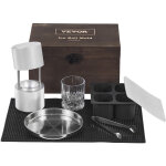 Mophorn - vevor presse a glacons spheres de 61 mm moule a glacon rond en aluminium bac a glacons ronds ...