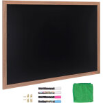 Mophorn - vevor tableau noir magnetique 89x117 cm tableau a craie noir avec cadre en bois montage mural ...