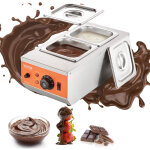 Mophorn - vevor tempereuse a chocolat commerciale 800 w bain - marie electrique pour chocolat 2 cuves ...