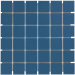 Mosa�que de gr�s c�rame london carr� 4. 8x4. 8cm - carr� 4. 8x4. 8cm bleu - bo�te de 0. 96 m2