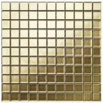 Ilcom - mosaque de verre sur maille pour salle de bain ou cuisine 30cm x 30cm - golden pot