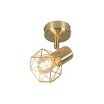 Mosh - spot plafond, plafonnier - 1 lumi�re - h 160 mm - dor� / laiton - moderne - �clairage int�rieur ...