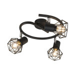 Mosh - spot plafond, plafonnier - 3 lumi�re - � 420 mm - noir - moderne - �clairage int�rieur - salon ...