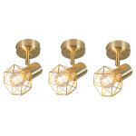 Mosh - spot plafond, plafonnier - 3 pi�ces - h 160 mm - dor� / laiton - moderne - �clairage int�rieur ...