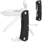 Mossy oak couteau multifonction 10 en 1, acier inoxydable avec manche en g10, couteau, scie, tournevis, ...