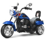 Moto �lectrique 6v avec phares orientables moto 91 x 48 x 64 cm bleu + noir