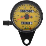 Moto odom�tre compteur de vitesse jauge 60mm vitesse odom�tre lcd indicateurs noir universel pour moto ...