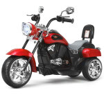 Moto style chopper moto �lectrique moto pour enfants moto 91 x 48 x 64 cm rouge + noir