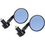 Moto vue arrire miroirs, 1 paire 7 / 8 universel moto rtroviseurs latraux chrom avec embout de guidon ...