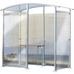 Mottez - abri fumeurs, m�tal, abri, mod�le ind�pendant, 2 m�