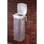 Support sac poubelle mural + couvercle - b066f - ce produit de marque est neuf. - mottez