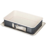 Moule � charni�re rectangulaire 28 x 18 cm cr�me noir zenker smart pastry