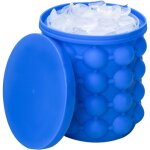Moule � gla�ons, bac � gla�ons, grand seau � glace en silicone, machine � gla�ons 2 en 1, rond, portable ...
