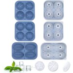 Moule  glaons en silicone, plateau  glaon avec couvercle, glacon boule de glace, 3 paquets rutilisable ...