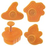 Moules a patisserie halloween lot de 4 et tampon a motif