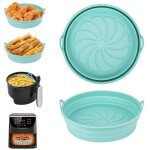 Moule silicone air fryer , 2 paquet moule silicone, rond pliable, r�utilisable, pour friteuse air, micro ...