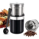 Moulin � caf� �lectrique avec bol amovible en acier inoxydable - moulin � caf� 200 w capacit� 100 g moulin ...