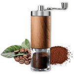 Moulin � caf� manuel en acier inoxydable avec broyeur en c�ramique ? silencieux et portable pour espresso, ...